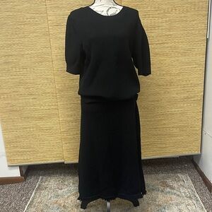 Alfani Black Maxi Skirt with Side Slit